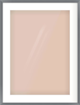 Grey Flat Frame for 420 × 594mm artwork, with Smooth White Single Mount