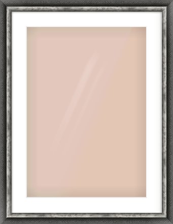 Black / Pewter Reverse Frame for 420 × 594mm artwork, with Smooth White Single Mount