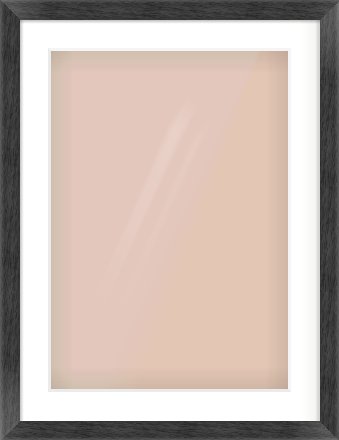 Black Flat Frame for 420 × 594mm artwork, with Smooth White Single Mount