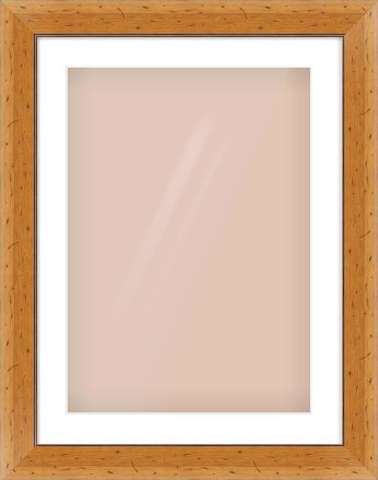 Distressed Pine Reverse Frame for 420 × 594mm artwork, with Smooth White Single Mount