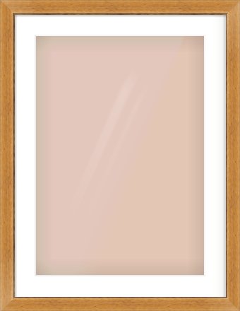 Rustic Medium Oak Reverse Frame for 420 × 594mm artwork, with Smooth White Single Mount