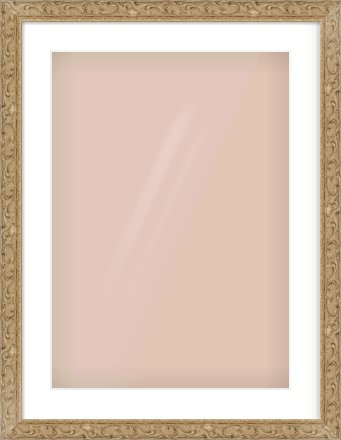 Light Brown Decorative Frame for 420 × 594mm artwork, with Smooth White Single Mount