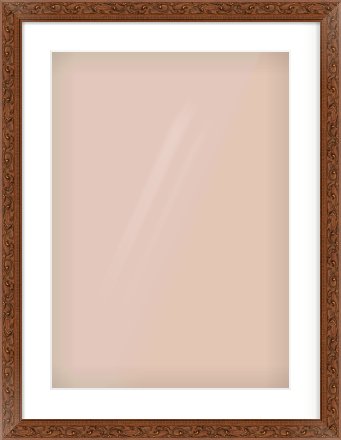 Maroon Decorative Frame for 420 × 594mm artwork, with Smooth White Single Mount