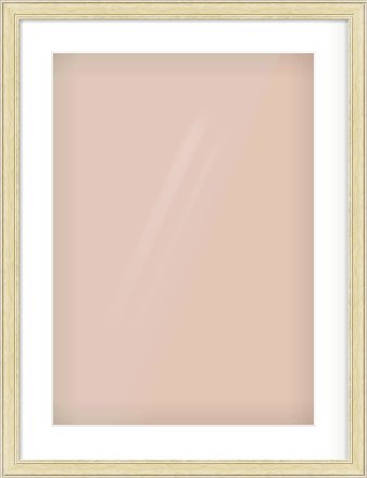 Ivory Reverse Frame for 420 × 594mm artwork, with Smooth White Single Mount