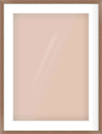 Walnut Flat Frame for 420 × 594mm artwork, with Smooth White Single Mount