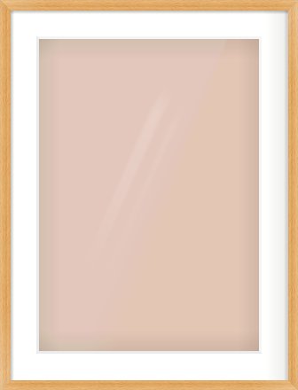 Oak Veneer Flat Frame for 420 × 594mm artwork, with Smooth White Single Mount