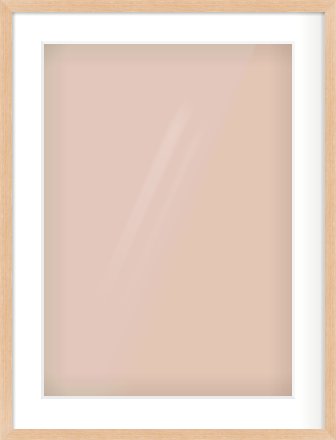 Light Oak Veneer Flat Frame for 420 × 594mm artwork, with Smooth White Single Mount