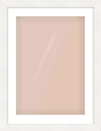 White Beveled Frame for 420 × 594mm artwork, with Smooth White Single Mount