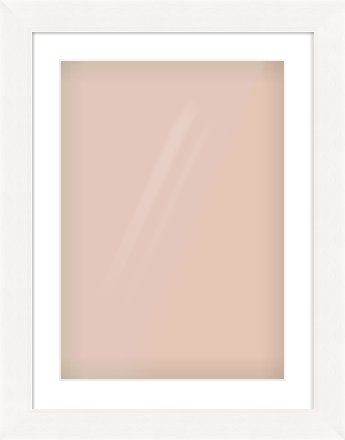 White Beveled Frame for 420 × 594mm artwork, with Smooth White Single Mount