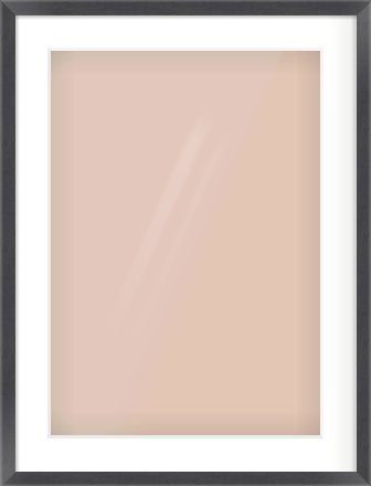 Black Flat Frame for 420 × 594mm artwork, with Smooth White Single Mount