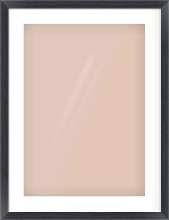 Black Wood Grain Flat Frame for 420 × 594mm artwork, with Smooth White Single Mount