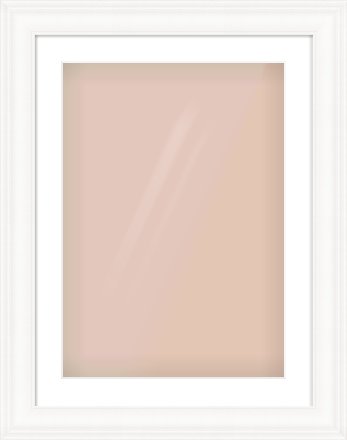 White Scoop Frame for 420 × 594mm artwork, with Smooth White Single Mount