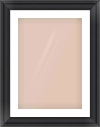 Black Scoop Frame for 420 × 594mm artwork, with Smooth White Single Mount