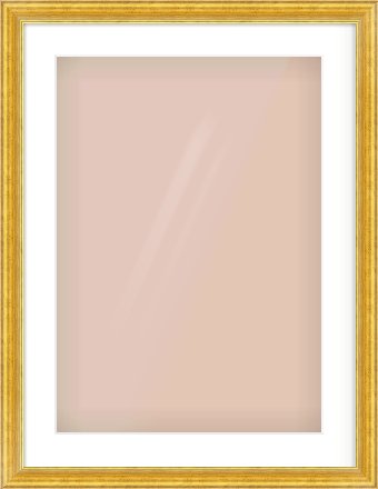 Gold Reverse Frame for 420 × 594mm artwork, with Smooth White Single Mount