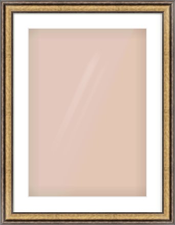 Gold Spoon Frame for 420 × 594mm artwork, with Smooth White Single Mount