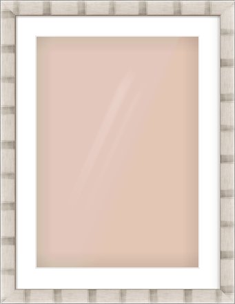 Silver Flat Frame for 420 × 594mm artwork, with Smooth White Single Mount