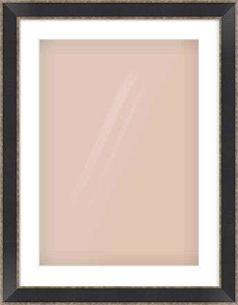 Black & Champagne Silver Bevel Frame for 420 × 594mm artwork, with Smooth White Single Mount