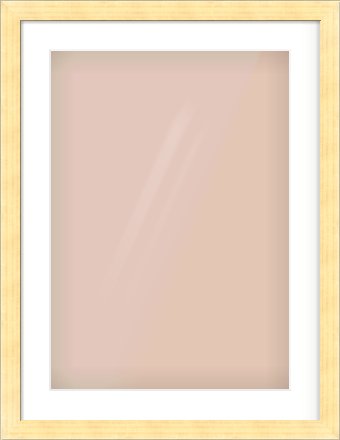 Gold Face, Black Sides Flat Frame for 420 × 594mm artwork, with Smooth White Single Mount