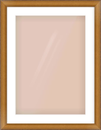 Bronze Cushion Frame for 420 × 594mm artwork, with Smooth White Single Mount