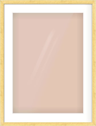 Brushed Gold with Black Sides Flat Frame for 420 × 594mm artwork, with Smooth White Single Mount