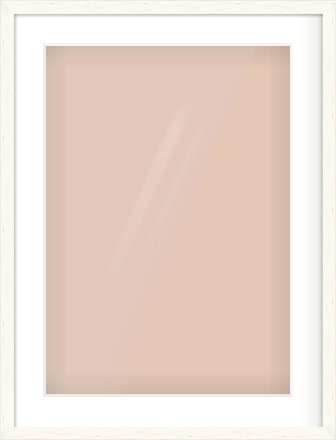 Ivory Flat Frame for 420 × 594mm artwork, with Smooth White Single Mount