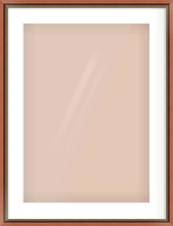 Brown Spoon Frame for 420 × 594mm artwork, with Smooth White Single Mount