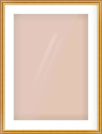 Gold Reverse Frame for 420 × 594mm artwork, with Smooth White Single Mount