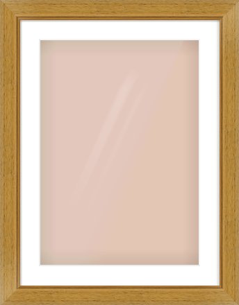 Gold Flat Frame for 420 × 594mm artwork, with Smooth White Single Mount