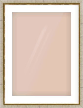 Silver Foil Flat Frame for 420 × 594mm artwork, with Smooth White Single Mount
