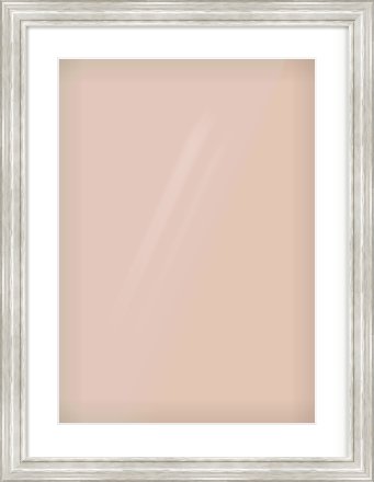 Silver Scoop Frame for 420 × 594mm artwork, with Smooth White Single Mount