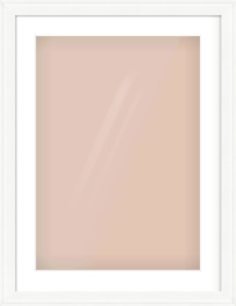 White Scoop Frame for 420 × 594mm artwork, with Smooth White Single Mount