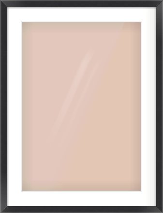 Black Flat Frame for 420 × 594mm artwork, with Smooth White Single Mount