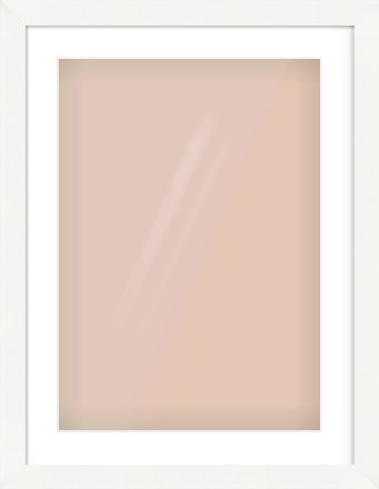 White Flat Frame for 420 × 594mm artwork, with Smooth White Single Mount
