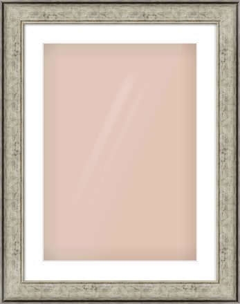 Silver Flat Frame for 420 × 594mm artwork, with Smooth White Single Mount