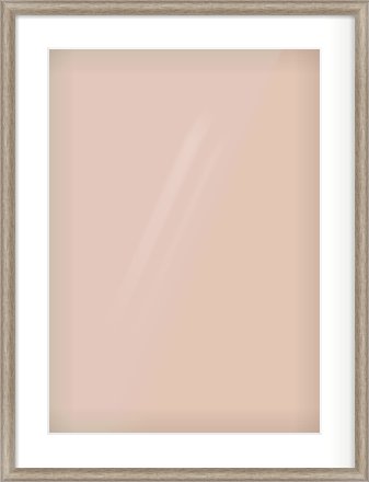 Silver Cushion Frame for 420 × 594mm artwork, with Smooth White Single Mount