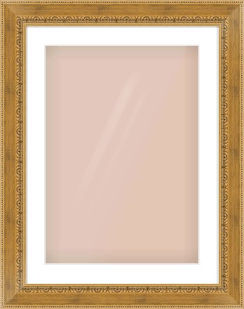 Gold Reverse Frame for 420 × 594mm artwork, with Smooth White Single Mount