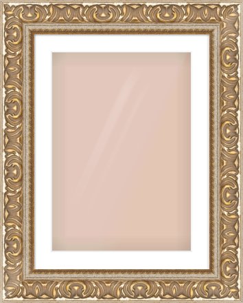 Silver / Gold Reverse Frame for 420 × 594mm artwork, with Smooth White Single Mount