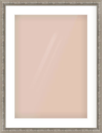 Silver Dome Frame for 420 × 594mm artwork, with Smooth White Single Mount