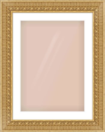 Gold Reverse Frame for 420 × 594mm artwork, with Smooth White Single Mount