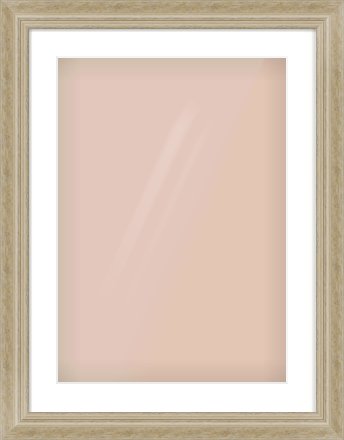 Ivory Scoop Frame for 420 × 594mm artwork, with Smooth White Single Mount