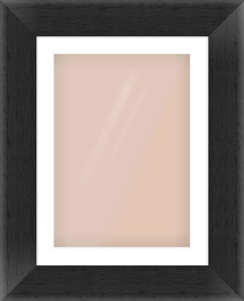 Black Flat Frame for 420 × 594mm artwork, with Smooth White Single Mount