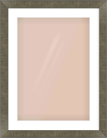 Brushed Pewter Flat Frame for 420 × 594mm artwork, with Smooth White Single Mount