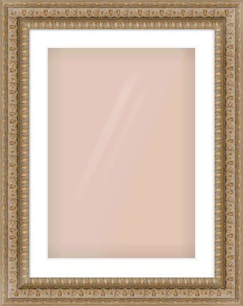 Gold Reverse Frame for 420 × 594mm artwork, with Smooth White Single Mount