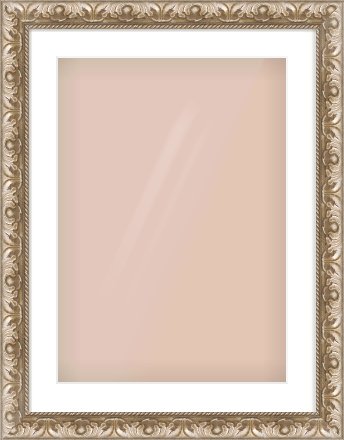 Silver Scoop Frame for 420 × 594mm artwork, with Smooth White Single Mount
