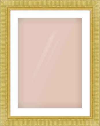 Gold Reverse Frame for 420 × 594mm artwork, with Smooth White Single Mount