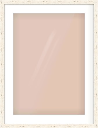 White Flat Frame for 420 × 594mm artwork, with Smooth White Single Mount