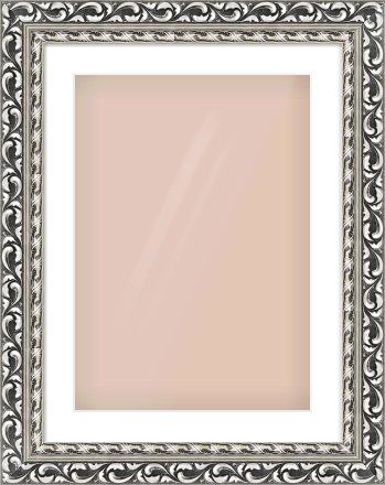 Silver Reverse Frame for 420 × 594mm artwork, with Smooth White Single Mount