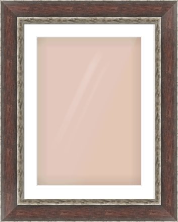 Brown Reverse Frame for 420 × 594mm artwork, with Smooth White Single Mount