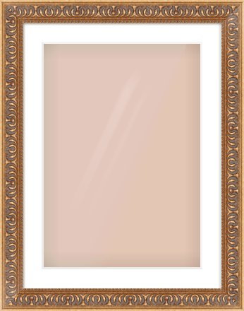 Gold Reverse Frame for 420 × 594mm artwork, with Smooth White Single Mount