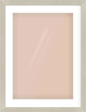 Silver Flat Frame for 420 × 594mm artwork, with Smooth White Single Mount